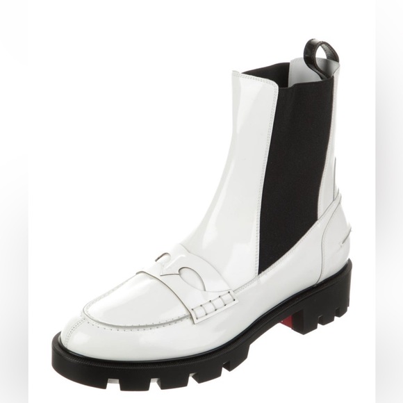 Christian Louboutin Leather Moto Booties - Picture 3 of 5